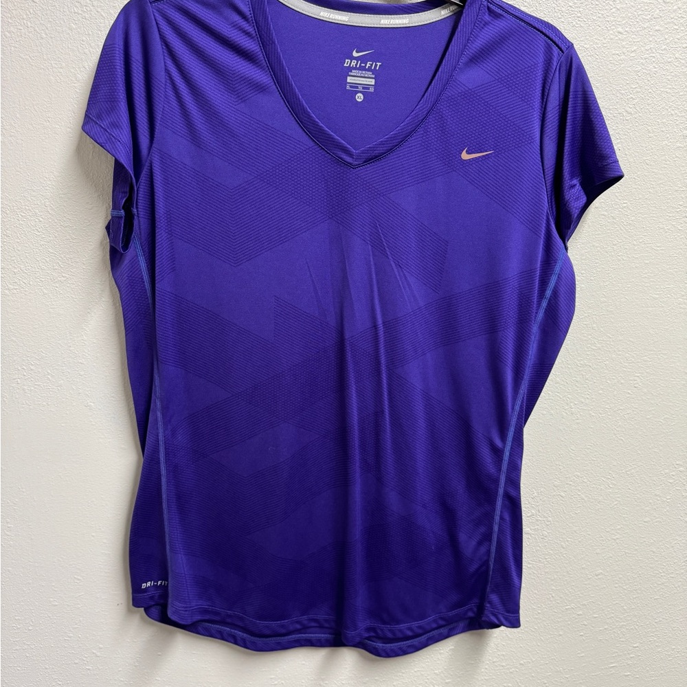 Nike Purple Fitted Cap Sleeve T-Shirt